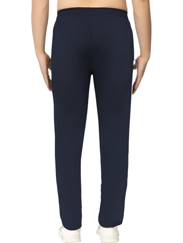 Image of Men's Track Pants with Side Zip Pockets - Regular Fit Sports Joggers for Gym, Running & Casual Wear - Mens Lower