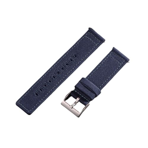 Bracelet montre nylon 22mm bleu universel compatible Seiko Omega