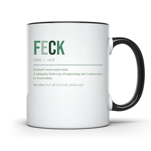 Taza de café divertida de cerámica multicolor 11 onzas miniatura 1