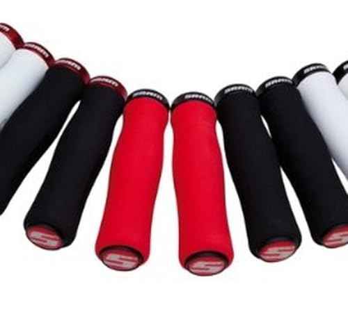 Sram Manici Contour – Lunghezza: 129 mm – In vari colori (testate e manico) – Versioni profilo ergonomico: opzione 1: nero con estremità nera opzione 2: nero con tappi opzione 3: rosso con fascia nera