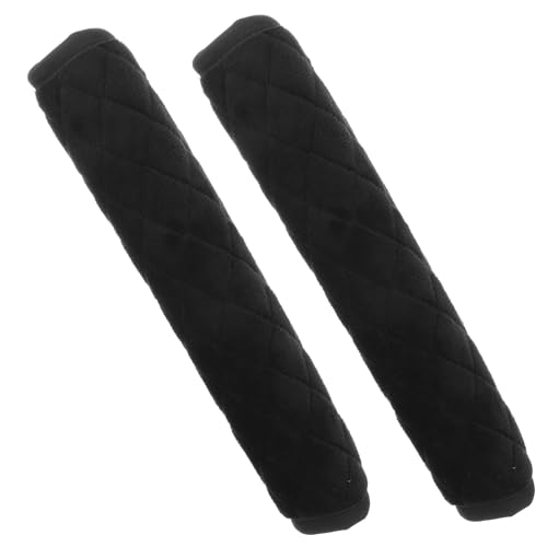 BESPORTBLE 2 piezas Protector de Cinturón para con Almohadilla Suave Funda para Hombros Reduce Fatiga y Protege Conducción de Unidades Negras de Felpa