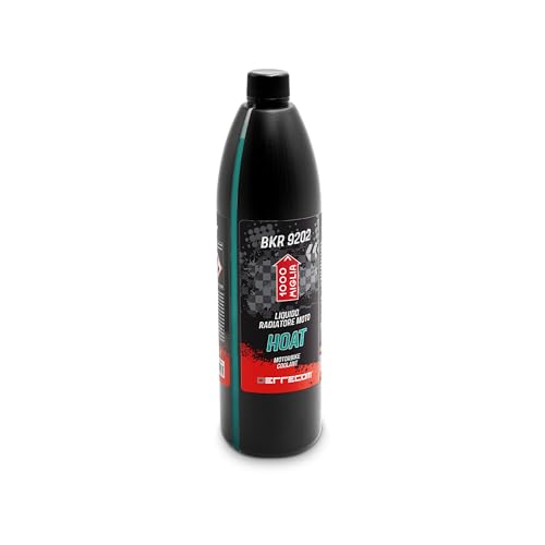 ERRECOM 1000 Miglia BKR 9202 Líquido Radiador de Moto HOAT -38 °C/+125 °C, anticongelante Listo para Usar Hybrid Oat, 1 litro – Azul