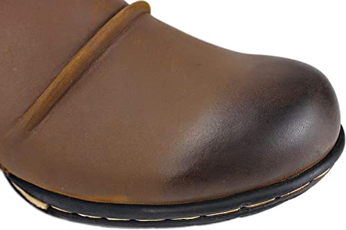 Osstone OS-5008-1-H-BROWN-IT Moto Boots For Men Designer Fashion Zipper-Up Leather Chukka Western Boots Casual Shoes Os-5008-1-H-Brown Us 10 thumb #5