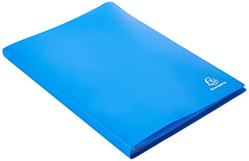 Exacompta 8562E - Carpeta de 60 fundas PVC, A4, color azul