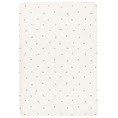 Image of Ely's & Co. Patent Pending Waterproof Crib Sheets, 100% Cotton with Waterproof Lining - Built in Mattress Protector, 2 Pack Fitted Crib Sheet Set, Berry and Cluster Dot (Blue) 28 inch x 52 inch