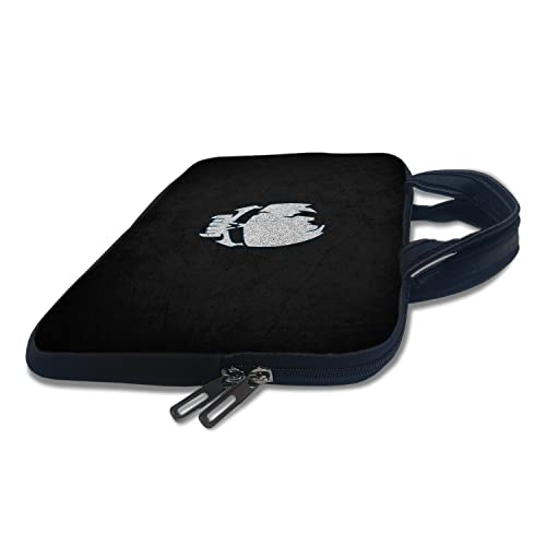 Image of TheSkinMantra Chain Laptop Sleeve Bag Compatible with Laptop /Macbooks /Chrombook /Notebook /Zbook (14.1 Inch [Handle], Skull)