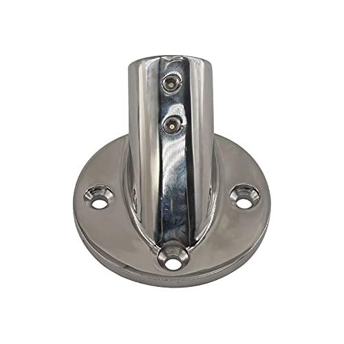 Zerniple Boat Railing Fittings Deck Hardware 316 Stainless Steel 30 Degree Tube Base Rod Flange Holder (pack of 2) - Image 2