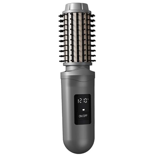 Cepillo alisador de cabello inalámbrico y mini miniatura 1