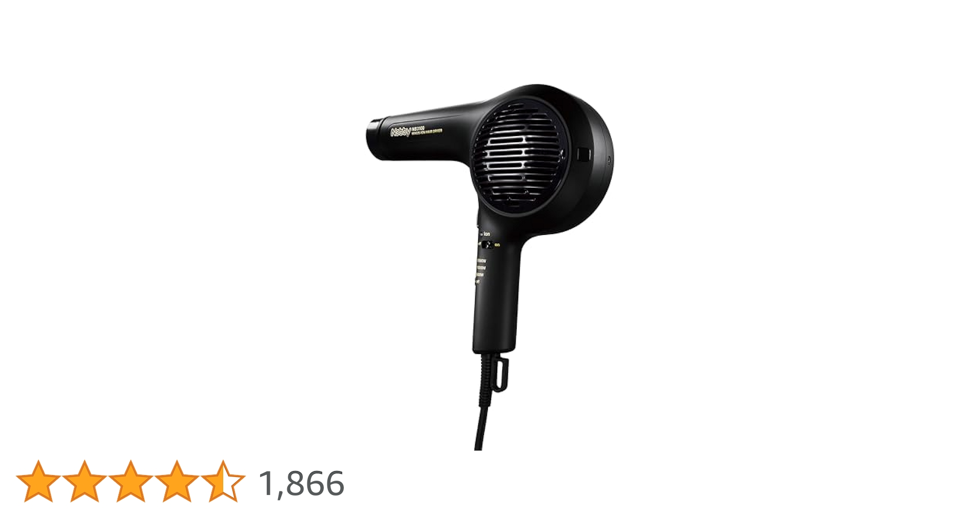 Nobby NB4000 ヘアドライヤー ブラック ドライヤー Nobby NB4000 マイナスイオン ヘアー ブラック 1500W