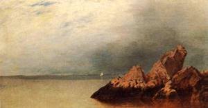 Peinture à l'huile Along The Shore Kensett pour habiller un grand mur