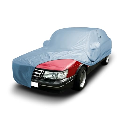 Image of iCarCover Premium Car Cover for 1980-1998 Saab 900 Heavy Duty Waterproof All-Weather Automobiles Custom Fit Indoor Outdoor UV Snow Protection Covers with Straps and Bag