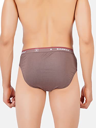 Image of RAMRAJ COTTON Men Pack Of 4 Solid Cotton Briefs | Soft Stretch Outer Elastic Waistband | Comfortable Daily Innerwear