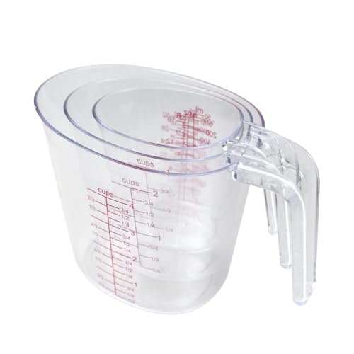 Misurini per La Cottura al Forno - Becher plastica da Ml con Scala Strumenti di Misurazione da Cucina per Liquidi