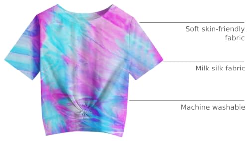 Image of Girls Shirts Casual Summer Twist Front Tunic Blouses Cute Tee Shirt Tops Size 5-14 Years