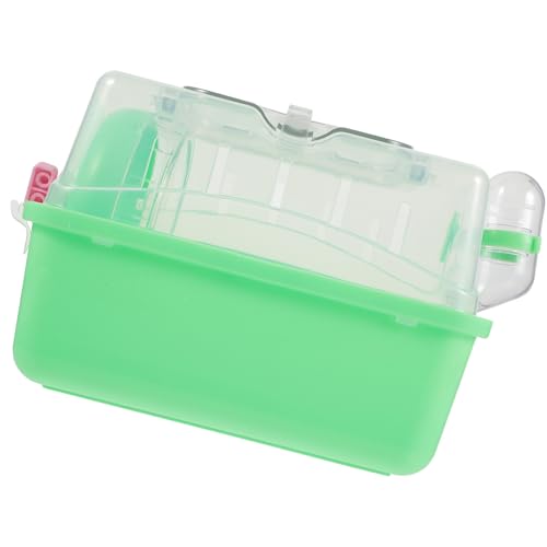 GANAZONO Jaula para Hámster Grande con Diseño Panorámico y Techo Acristalado Jaula Desmontable para Ratas y Mascotas Pequeñas Espacio Amplio y Ventilación Mejorada Color Verde