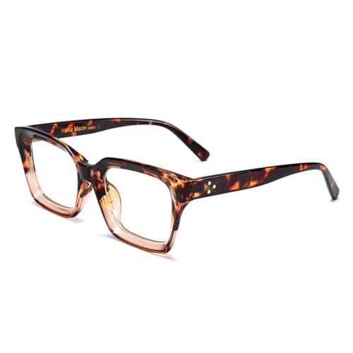 Karsaer Glasses Frame Womens, Square Thick Eyeglasses Frame, Classic Eyewear for Men E1061
