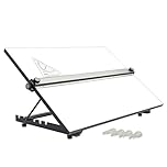 Liquidraw A1 Drawing Board - 35" x 25" | Parallel Motion Bar Table With 6 Adjustable Working Angles | Includes Drafting Board Clips & Set Square | For Artists, Architects, Students & Professionals