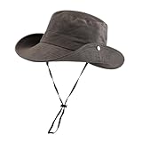 FACAILUO Sonnenhut für Damen, atmungsaktiv, Strandschutz, Fischerhut mit verstellbarem Riemen, faltbarer Hut