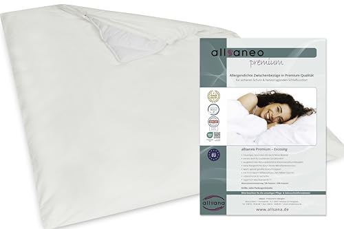 allsaneo Premium Allergiker Deckenbezug 240x220 cm | Allergie Bettwäsche extra weich und leicht | Anti Milben Encasing | Milbenschutz | allergendichter Zwischenbezug | Hohenstein Zertifiziert