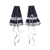 Navna Gambali da donna a più livelli con volant scaldino dolci gambali calze da principessa scaldamuscoli alla moda maniche per gambe con lacci copertura con lacci