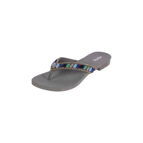 Image of Metro Women Synthetic Embellished Ethnic Casual Slip-on Sandal