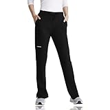 BARCO Skechers Vitality Charge Slim Fit Scrub Jogger for Women – Black, Mid-Rise, 4-Pocket Bottoms w/ 4-Way Stretch – Moisture Wicking, Quick-Shed, Anti-Static – Medium, Petite Fit