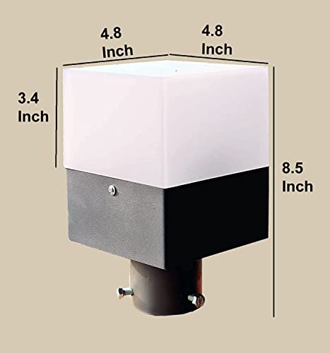 Image of Outdoor Pole Light for Home Decorative Exterior /Outdoor Light /Gate Light /Garden Lamp /Pillar Lamp /Gardner Lights, Grey (Pack of 6)