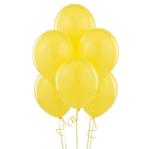 Party Spin Homeford Premium Latex Balloons Plain Color, 12-inch, 12-Count (Yellow)