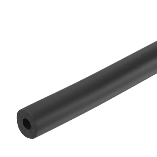 Image of uxcell Foam Tubing for Handle Grip Support,9mm(3 /8 inch) ID 25mm(1 inch) OD 0.3 Meter /1ft Length Black