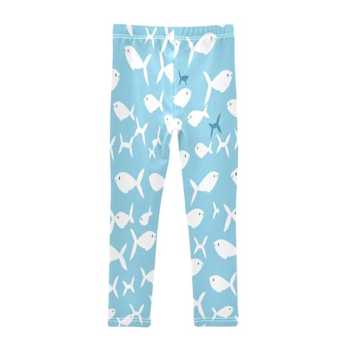 Bolaz Toddler Girls Leggings Printed Yoga Pants Leggings White Fish for Kids2