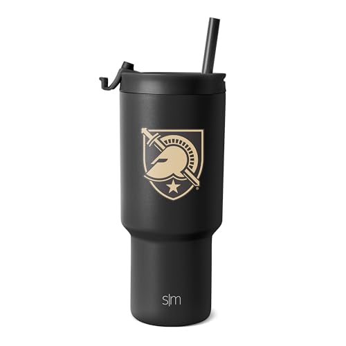 Image of Simple Modern Army Black Knights Tumbler with Straw | 30oz | Collegiate | Trek Officially Licensed United States Military Academy Insulated Water Bottle | Football Gift for Him, Her | West Point