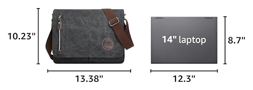 ZHIERNA Canvas Laptop Messenger Bag