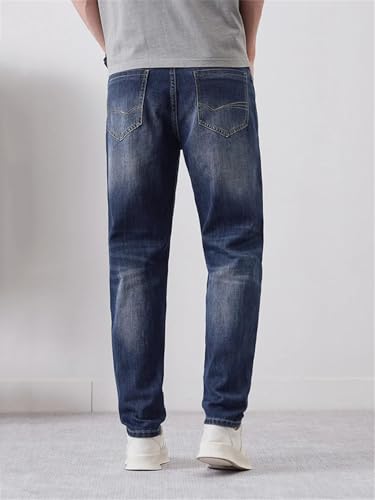 Hndudnff Men Tapered Jeans with Pockets Slim Trousers Vintag Stretch Casual Streetwear Denim Pants3