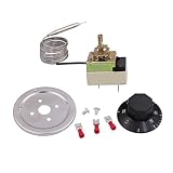 Risveglio Thermostat capillaire mécanique 30 110°, 250 V 16 A, interrupteur de température avec tube de 700 mm et chauffe eau