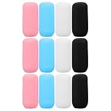 Healeved Fundas Elásticas de Silicona Antigravedad para Botellas de Viaje 12 Piezas, Cubiertas a Prueba de Fugas para Botes Rellenables de Gel y Champú, Colores, Accesorio Adecuado