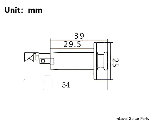 Premium Acoustic Guitar End Pin Jack output Socket .1/4“ Mono, Brass