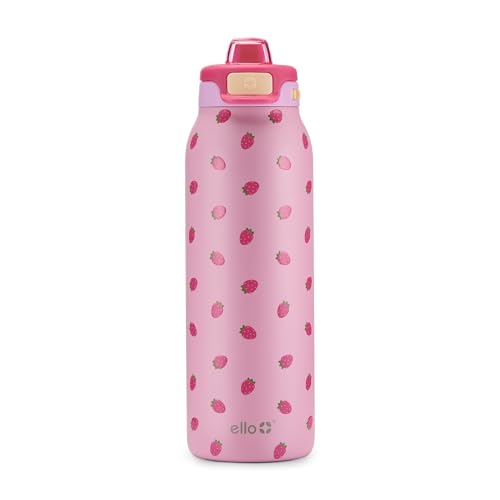 Image of Ello Pop & Fill Insulated Stainless Steel Water Bottle with Quick Fill Lid, Leakproof Locking, Sip or Chug Spout, BPA-Free, Double Wall Vacuum Insulated for Sports, Travel & School- 22oz / 32oz / 40oz