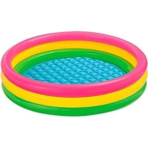 Sunset Glow Inflatable Pool for The Swimming Fun and Bath in Multicolor 3 Rings for emjoyment and Fun for Kids in Summer and Vacations for The Age of 2+-image-35