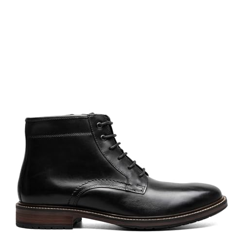 Florsheim Mens, Forge Plain Toe Lace Boot Black2