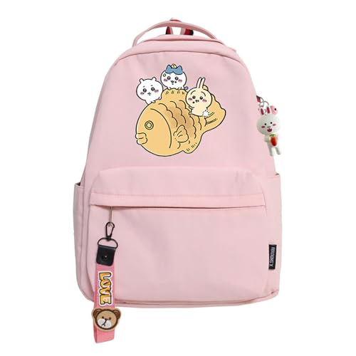 ISaikoy Anime Chiikawa Backpack Hachiware Daypack Bookbag Daypack School Bag 18