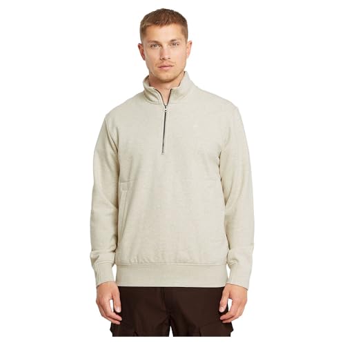 G STAR Para Hombre Sudadera Nifous Half Zip, Multicolor (Whitebait htr D26305 D566 6030), XXL