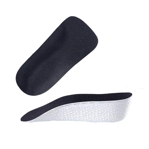 U型 アーチサポート インソール 中敷き 身長アップ インヒール 男女兼用 と高反発を生み出す 4層構造 疲れない 立ち仕事 メンズ レディース (黒の, 3.5cm)