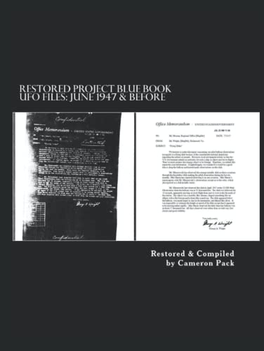 Restored Project Blue Book UFO Files: June 1947 & Before