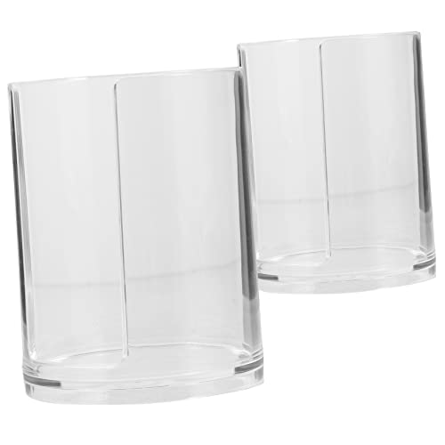 BRIGHTFUFU 2pcs Acrylic Cup Holder Rack Disposable Paper Cup Dispenser Organizer Sturdy Elegant Design for Outdoor BBQ Picnic and Home Use Easy to Clean and Maintain