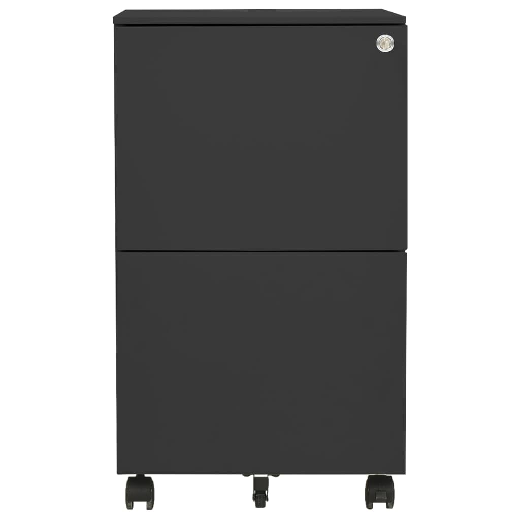 vidaXL Schedario Mobile Antracite 39x45x67 cm in Acciaio