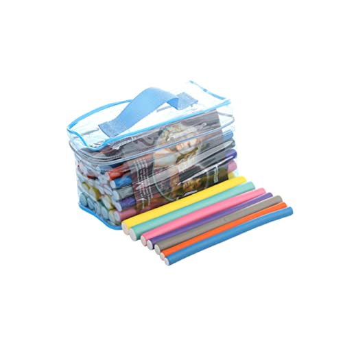 FRCOLOR 42Pcs Rubber Hair Rollers Set Hair Styling Tools for Women No Heat Curlers for Effortless Curls Lightweight Hair Curling for All Hair