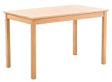Durabilidad: la mesa de comedor Hallowood está fabricada con madera de roble macizo y chapa de roble real que tienen una larga resistencia. La mesa de madera está acabada con laca resistente al agua (se limpia con un paño).