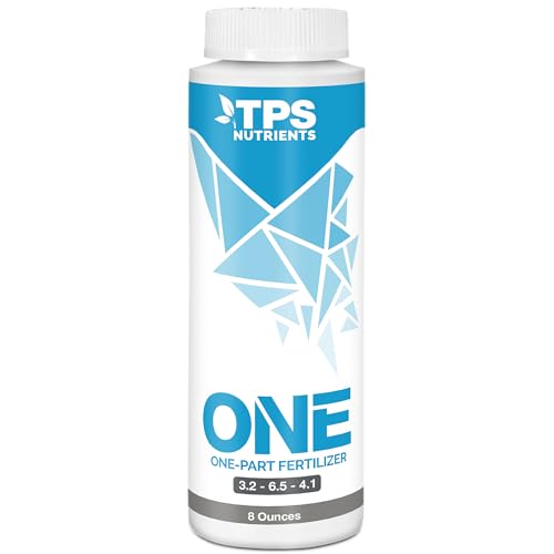 TPS NUTRIENTS One Liquid One Part Plant Nutrient from Veg to Bloom, for Lush Growth and Dense Flowers 8 oz (250mL)
