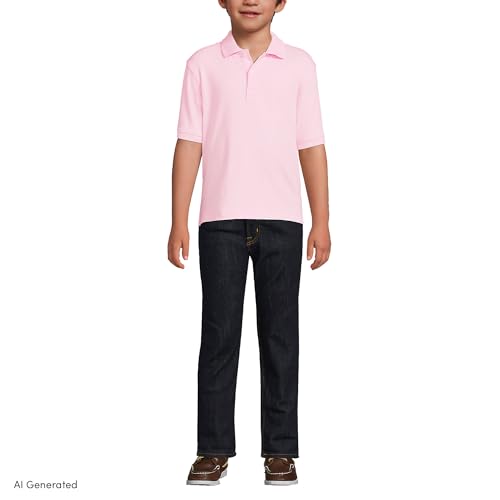 Image of Lands' End School Uniform Kids Short Sleeve Interlock Polo Shirt