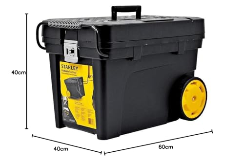 Stanley Caixa de Ferramentas Contractor, Caixa Fabricada em Polipropileno com Fechos em Aço Carbono,